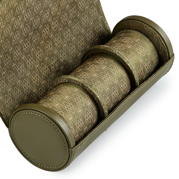 Wolf Olive Earth Trip Watch Roll